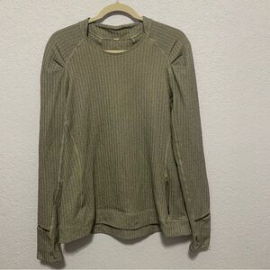 Lululemon Think Fast Sweat Wicking Stretch Long Sleeve Workout Pullover Top